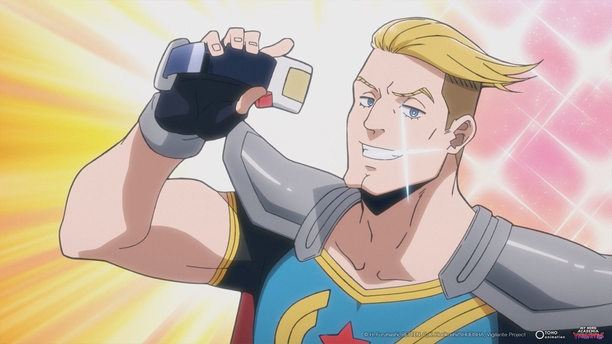 Did you catch <a href="/SeanSchemmel/">Sean Schemmel liked an “X”?.. wait..what?™️</a> as Captain Celebrity? ✨ A new episode of My Hero Academia: Vigilanes is streaming now on Crunchyroll in both sub and dub!