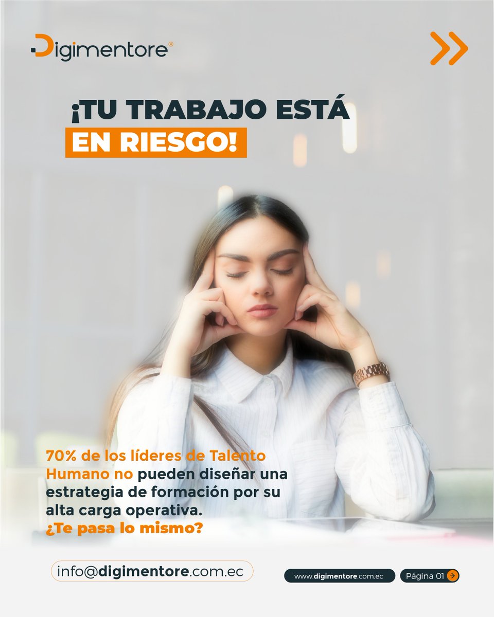 digimentore's tweet image. 🚨 Tu trabajo está en riesgo… y no es exageración.

📊 70% de líderes de RRHH no diseñan estrategias de formación por falta de tiempo.

¿Resultado? Equipos estancados, cero innovación.

📩 Solicita tu demo: info@digimentore.com.ec
#FormaciónEmpresarial #RRHH #LearningTech