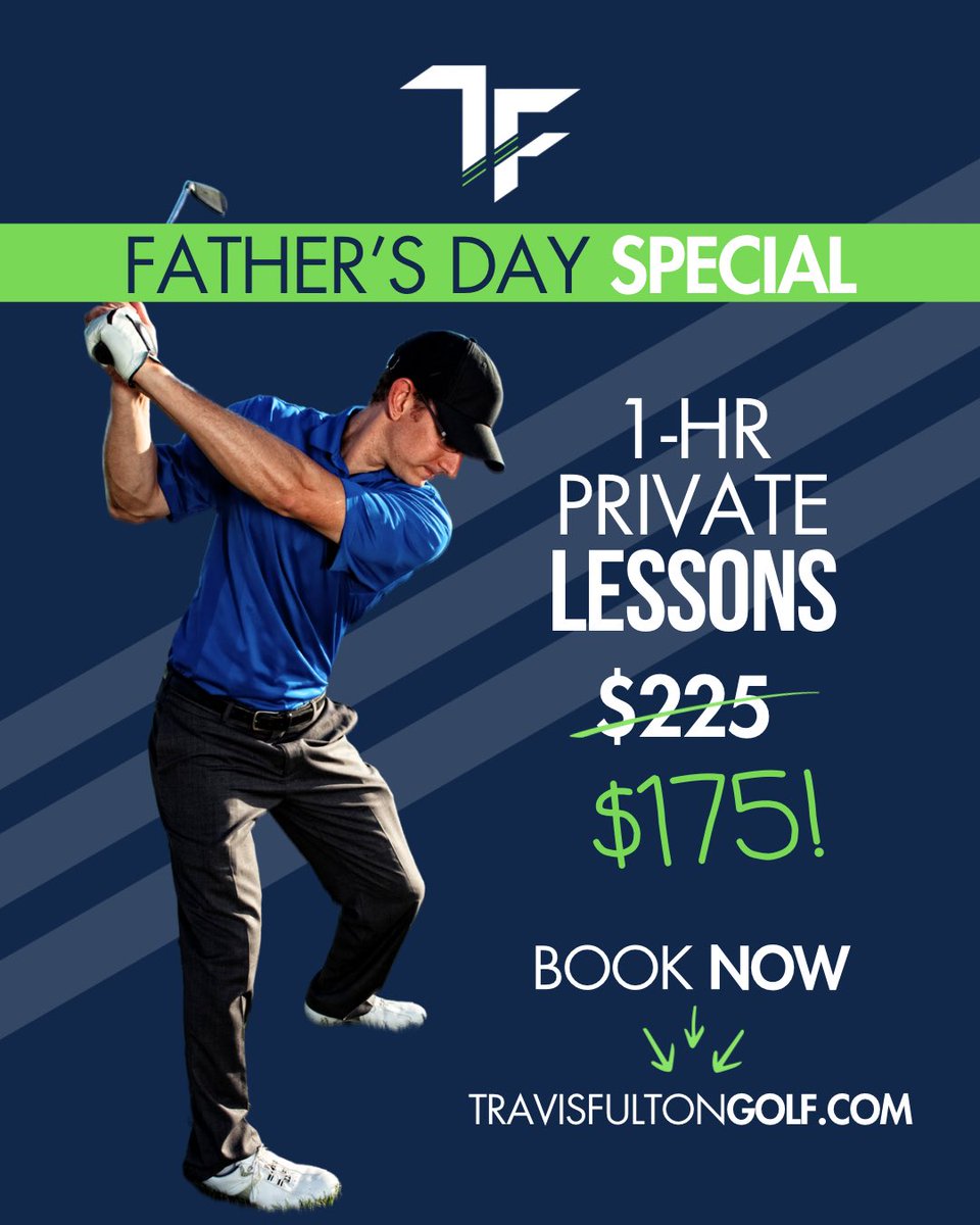 🏌️‍♂️Father’s Day Special 🎁 Save $50 on up to 3 private lessons with me!

Tap below👇 to order your gift card.
⛓️‍💥 travisfultongolf.com/product/father…

#fathersdaygift #Fathersday2025 #golflessons #golftips #jax #jacksonville #pontevedra #nocatee