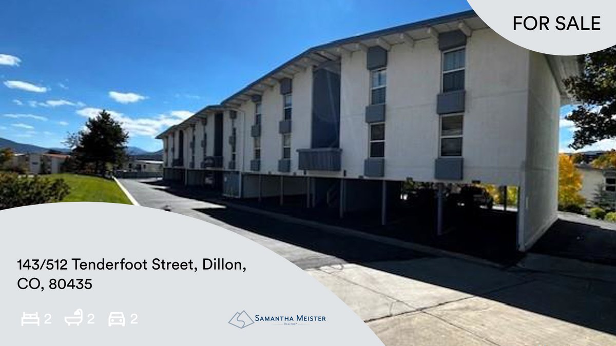 sammeister70's tweet photo. 🛌 2 🛀 2 🚘 2
📍 143/512 Tenderfoot Street, Dillon, CO, 80435

My latest listing on RateMyAgent.
FA 040039357
https://t.co/UlIAyH9HnS

...
#ratemyagent #realestate https://t.co/VJIbYly0Ul