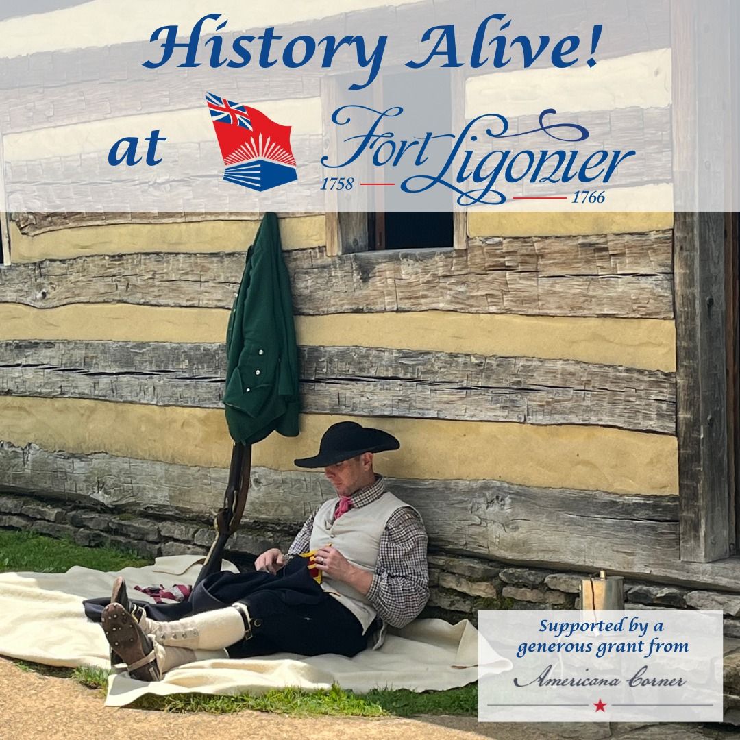 Our popular #HistoryAlive program returns June 1, 2025! Every day from now until mid-October, our historical interpreters will take you back you time to 1758, demonstrating the lives of everyday people at the fort.Made possible by a #PreservingAmerica grant from <a href="/americanacorner/">Americana Corner</a>