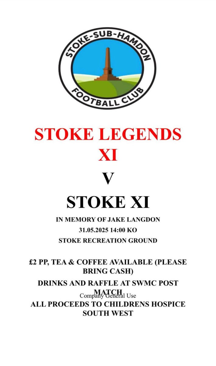 Support this good cause if you are looking for a game in the Yeovil area on Saturday.