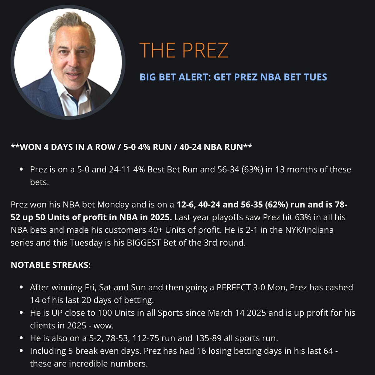 BIG BET ALERT: We have won our last 5 of these bets and tonight, we have another big rare bet. A 4% NBA Best Bet and it is only $5. You can find the link in my bio. Please join me and let’s all win together. <a href="/WagerTalk/">WagerTalk</a>
