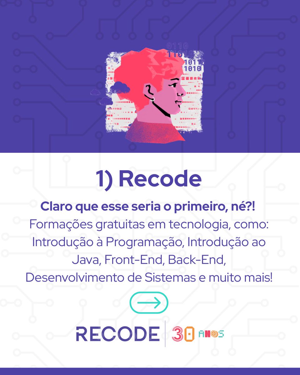rederecode's tweet image. Sites que todo dev precisa conhecer! 😉💻
Se você está começando na programação ou já manda muito bem, esses sites podem facilitar o seu dia a dia!
🚀 Já salva esse post pra consultar depois e compartilha com aquele(a) amigo(a) dev!
#Programação #Recode30Anos #Dev #DicasTech