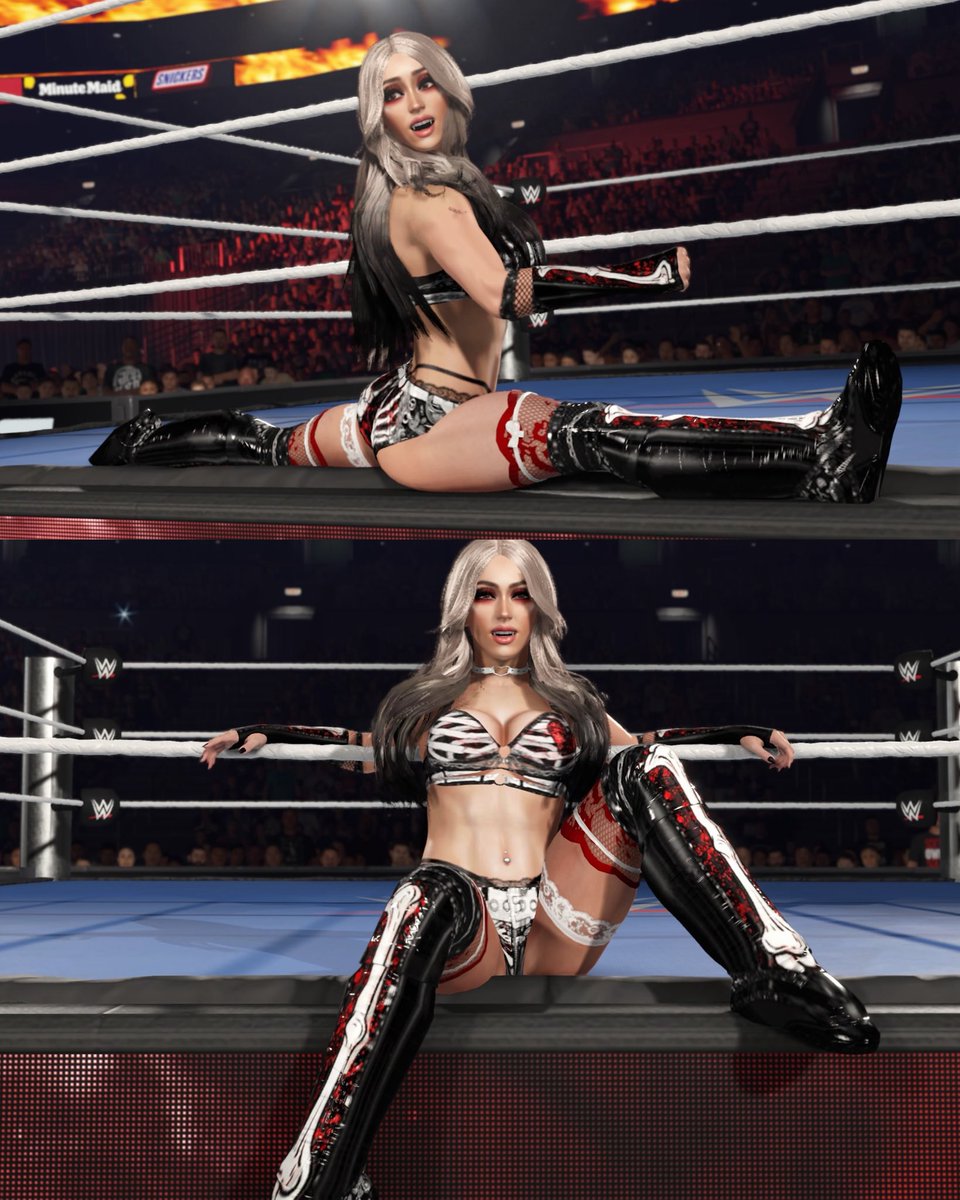Take a bite. 🩸🖤  #WWE2K25 #WWERaw #alexabliss #LivMorgan #RheaRipley