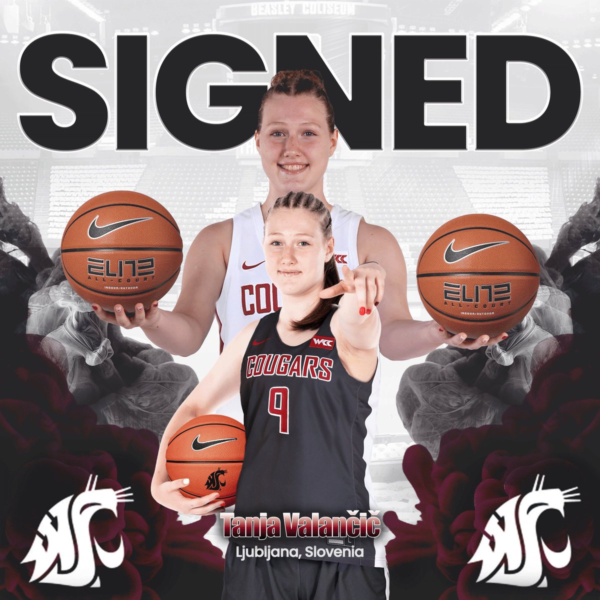 WSU Cougar Women's ๐ (@wsucougarwbb) on Twitter photo Please welcome our newest Coug,Tanja Valancic from Ljubljana, Slovenia!
The incoming freshman has played with the Slovenia national team since 2021, and was among the best in Europe, leading the U16 FIBA Womenโs European Championship averaging 19 points per game!
#GoCougs Please welcome our newest Coug,Tanja Valancic from Ljubljana, Slovenia!
The incoming freshman has played with the Slovenia national team since 2021, and was among the best in Europe, leading the U16 FIBA Womenโs European Championship averaging 19 points per game!
#GoCougs