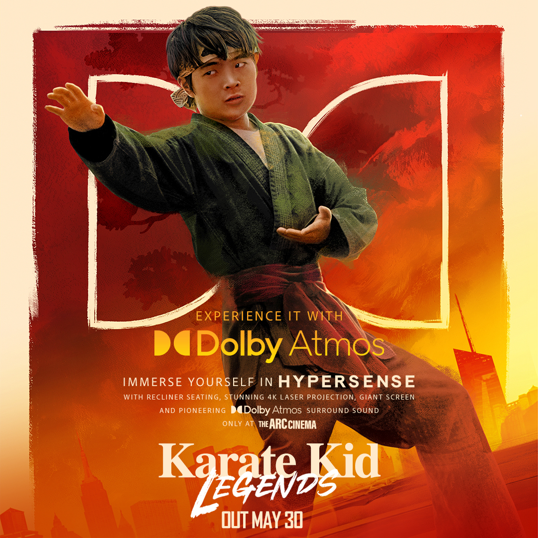 Strike harder in every dimension. See #KarateKidLegends — in HYPERSENSE complete with immersive Dolby Atmos surround sound, only at The Arc Cinema May 30 ArcCinema.ie/whatson/HYPERS… Get tickets now