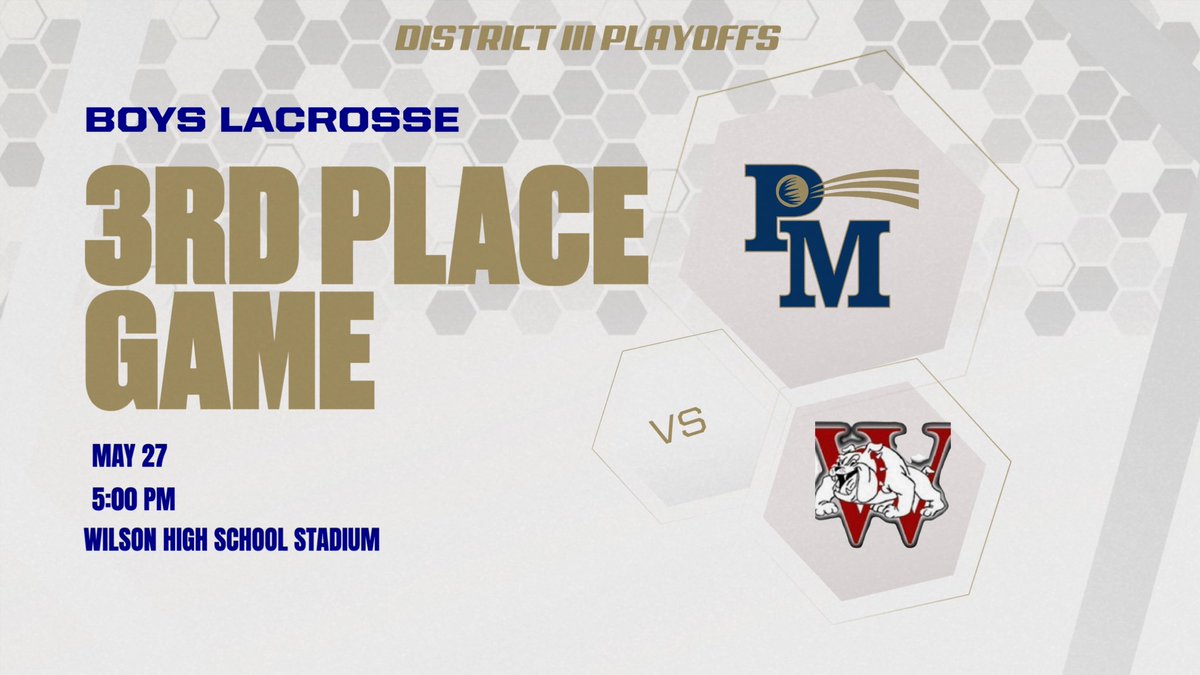Penn Manor Athletics (@pmcometssports) on Twitter photo Best of luck to boys lacrosse as they travel to Wilson High School for the <a href="/piaadistrict3/">PIAA District III</a> 3rd place game Best of luck to boys lacrosse as they travel to Wilson High School for the <a href="/piaadistrict3/">PIAA District III</a> 3rd place game