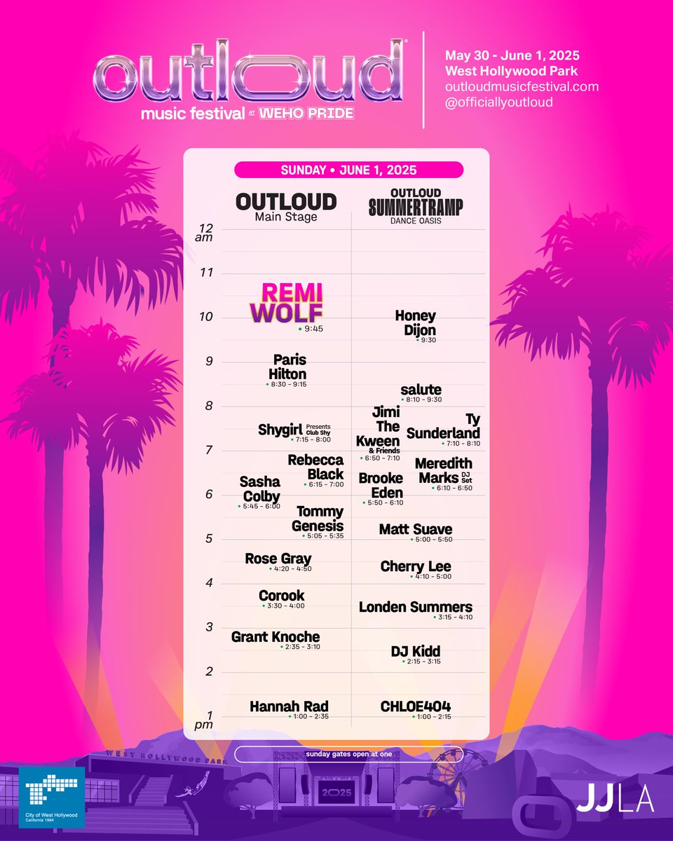 Looking for these? 😏 Set times are here, so start planning your Pride kickoff weekend! 🌈