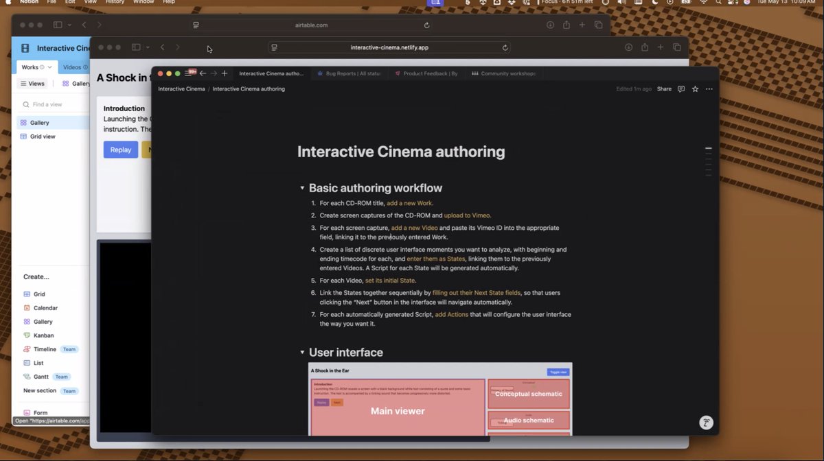 EphemeralMedia's tweet image. 1st working preview of &quot;The Ephemera of Interactive Cinema&quot; time-based media documentation project w/ Erik Loyer this Friday @ACLAorg . I&apos;ll discuss creative &amp;amp;accessible solutions for DIY low-tech low-budget preservation. Register online. Feedback welcome! acla.org/virtual-confer…