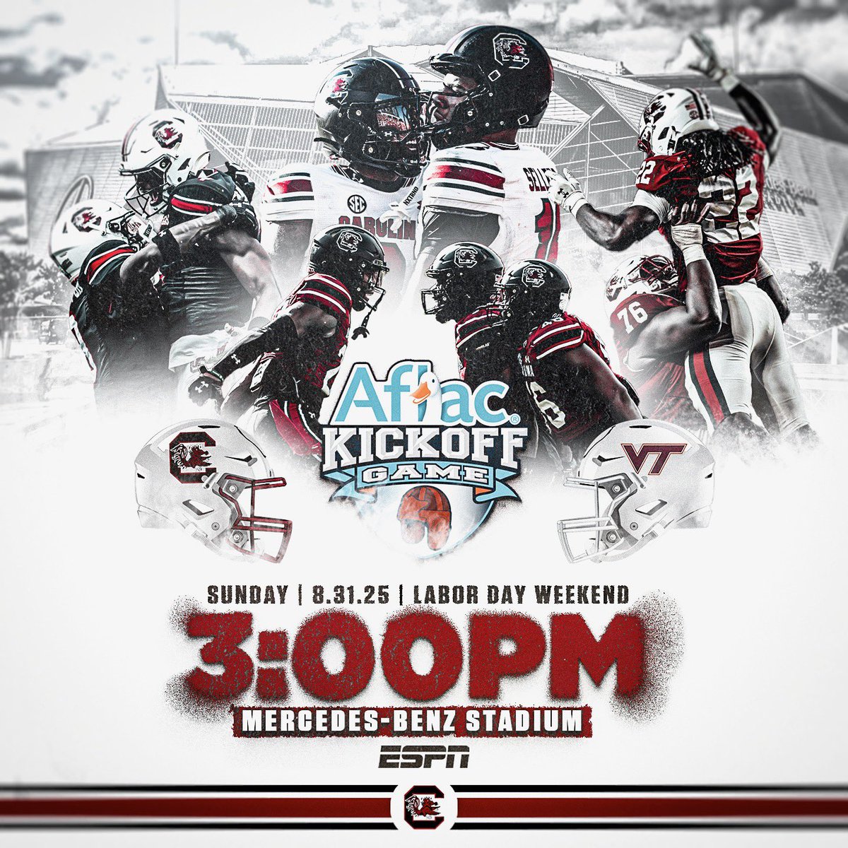 Help us paint Atlanta Garnet &amp; Black for our season opener! Request your tickets today.

🎟: am.ticketmaster.com/gamecocks/buy/…

#Gamecocks | #ForeverToThee