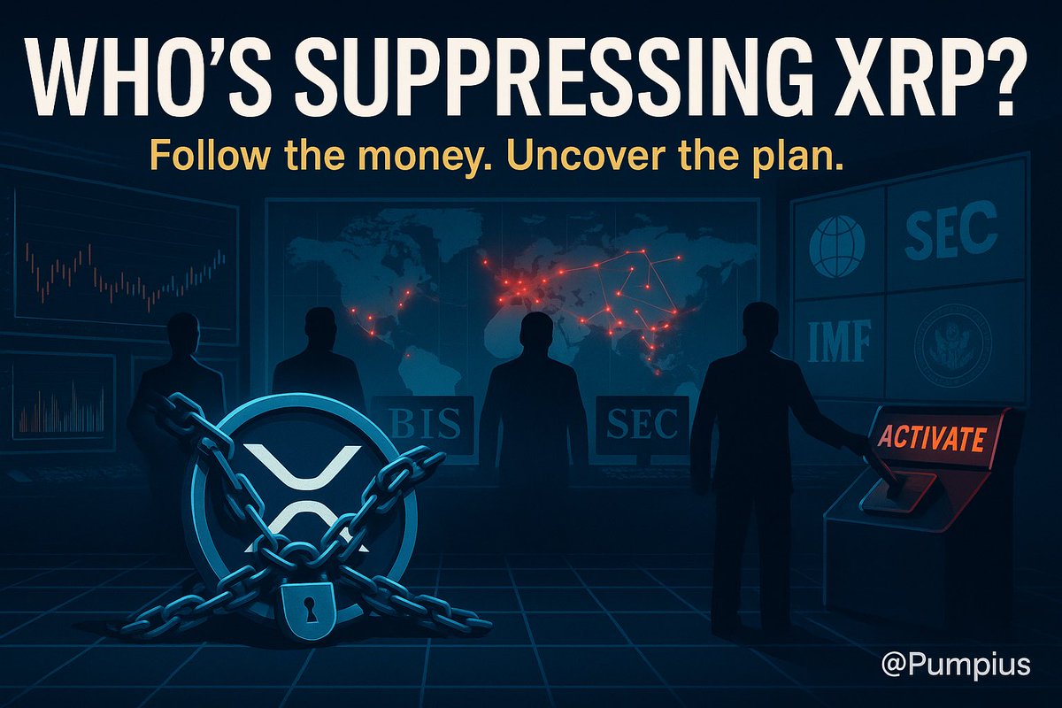 pumpius's tweet photo. Who Really Benefits from Suppressing XRP’s Price?

XRP isn’t just a coin. It’s infrastructure.

And infrastructure doesn’t moon — until the elites finish building on it.

If you’ve ever wondered why XRP stays suppressed while the system quietly plugs it in…

This thread is for you. 🧵⚔️
