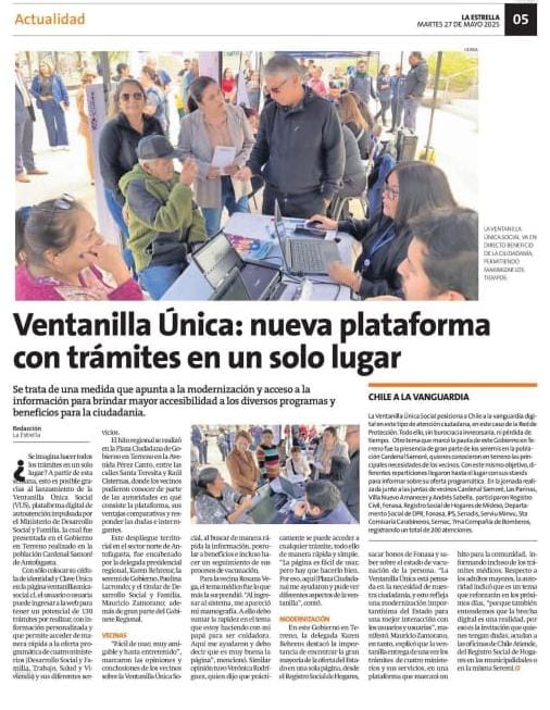 Dsocial_II's tweet image. En un nuevo Gobierno en Terreno, los vecinos de la población Cardenal Samoré de #Antofagasta conocieron los beneficios de la Ventanilla Unica Social, tal como lo publica hoy el Diario La Estrella en su página 5.
@MinDesarrollo
@DPRAntofagasta
@VoceriaAntofa
@Fosis_Antof