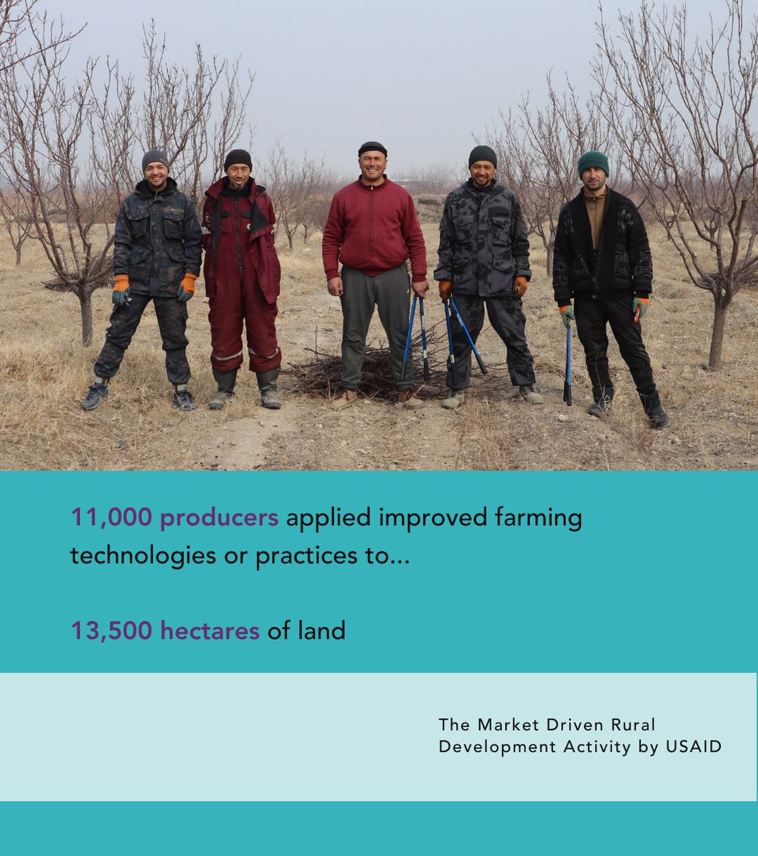 In Tajikistan, the Market Driven Rural Development Activity aimed to make the country's agriculture sector more competitive and resilient, with fragmented farmers increasing their profitability and accessing regional and international markets. Here are some of the project's