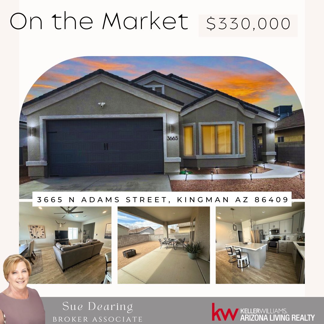 thedearingteam's tweet image. Skip the stress of renovations—this 3 bed / 2 bath stunner is serving AirBnB-ready realness with modern finishes, a fully fenced yard, and an open vibe that just works.
#KingmanAZ #AirbnbInvesting #AZRealEstate #KWBrokerAssociate #AirbnbArizona #RealEstateOpportunity