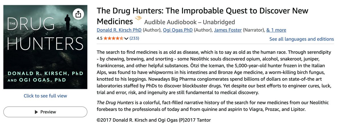 For anyone who wants to understand how medicines are made, from nature and by design, with historical context and amazing stories, The Drug Hunters is hard to beat: