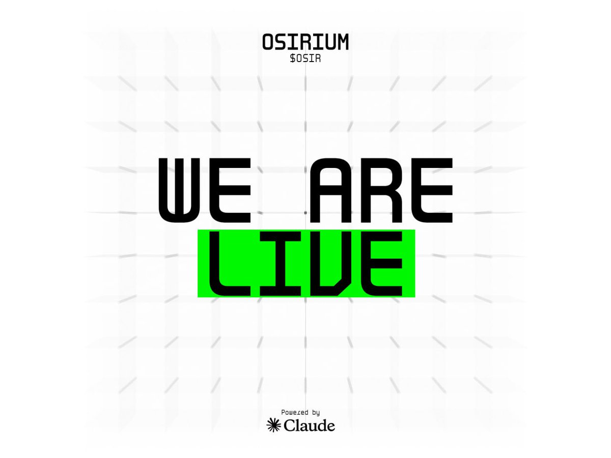 We’re live. 
$OSIRAI just deployed.

CA: 0x85F44011C4087903355E0f960Bb423292FAaB8a2

The MCP (Model Context Protocol) is now active — turning Claude AI into a trustless on-chain agent.

Structured, signed, and ready for verifiable execution on Ethereum.

osirium.ai