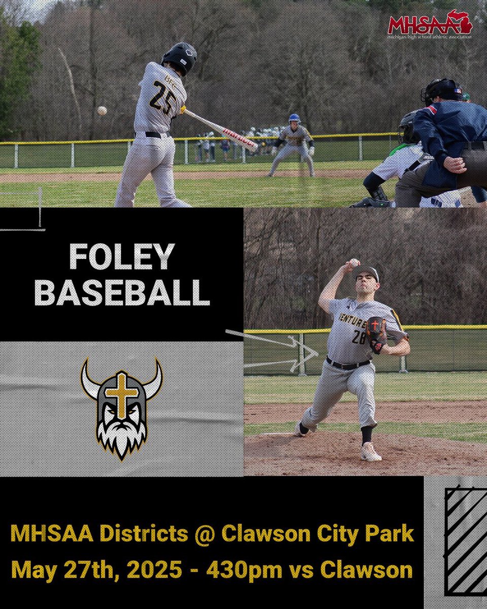 BFC_Athletics (@bfc_athletics) on Twitter photo Foley Baseball today 5/27/25 vs Clawson @ Clawson City Park 430pm in MHSAA Districts. <a href="/chsl1926/">Catholic League</a> <a href="/BFC_Baseball/">BFC Baseball</a> <a href="/miprepzone/">MIPrepZone</a> Foley Baseball today 5/27/25 vs Clawson @ Clawson City Park 430pm in MHSAA Districts. <a href="/chsl1926/">Catholic League</a> <a href="/BFC_Baseball/">BFC Baseball</a> <a href="/miprepzone/">MIPrepZone</a>