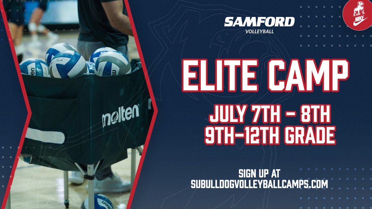 SamfordVB's tweet image. Elite Camp Sign Up‼️⤵️
🔗:subulldogvolleyballcamps.com
#BeABetterBulldog | #AllForSAMford