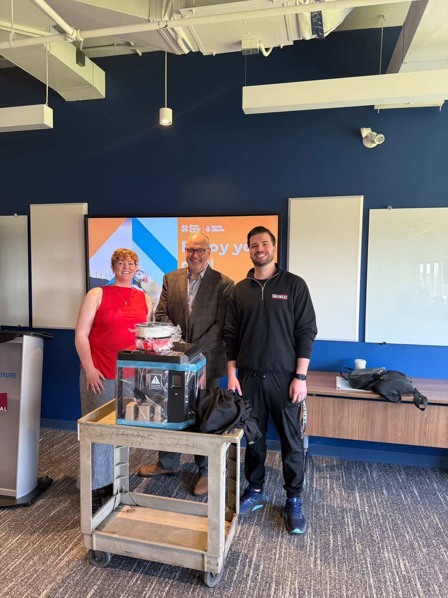 Today we partnered with <a href="/WeAreEnergyNL/">Energy NL</a> and the <a href="/marineinstitute/">Marine Institute, Memorial University</a> to host an Energy Career Day for students from Tricentia Academy in Arnolds’ Cove. The students participated in learning activities and simulations and North Atlantic presented the school with a new 3D printer.