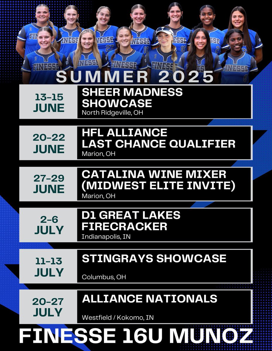It’s almost June!

Though we are eager to get back together, we’re still cheering on our girls in post season!

Our final year of 16u starts on June 13th at the Sheer Madness Showcase!

Follow our tourneys &amp; schedules on the app ➡️Tourney Machine!

See you at the fields!🥎💙