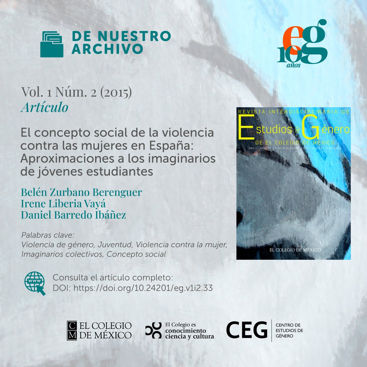 estudiosdgenero's tweet image. 🔍 ¿De qué manera desarrollan conceptualmente los jóvenes estudiantes el problema de la violencia contra las mujeres? 🔍
Esta es la pregunta que Belén Zurbano, Irene Liberia y Daniel Barredo contestan a lo largo de su artículo.
doi.org/10.24201/eg.v1…