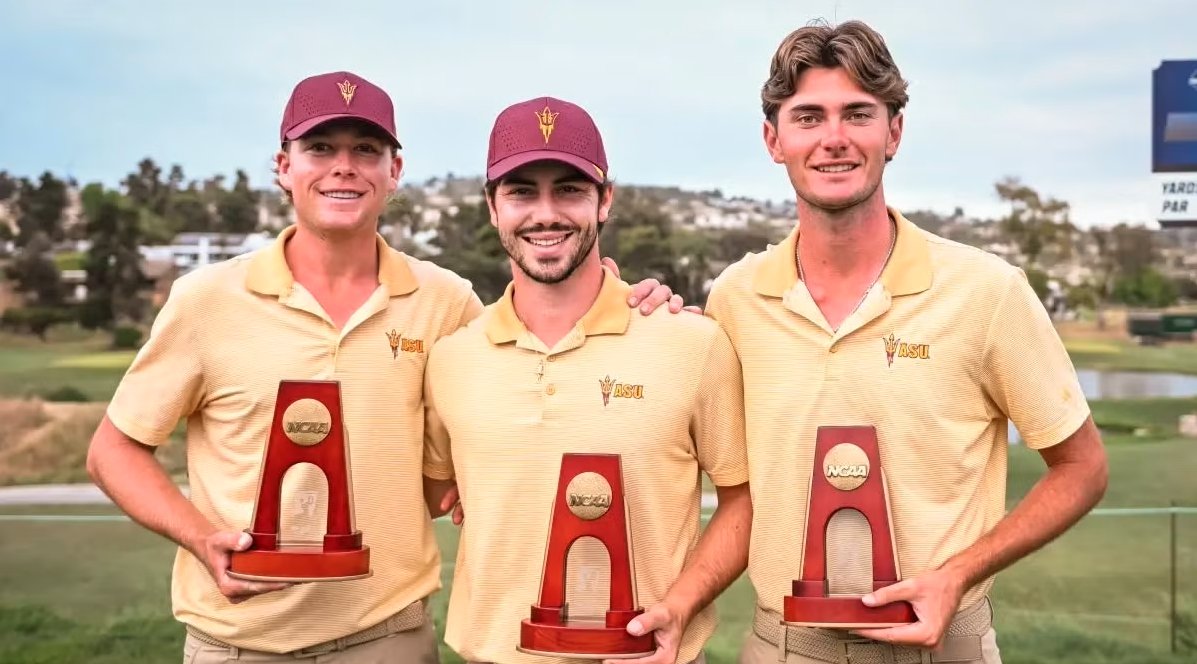 Having a blast this morning watching ASU Men’s Golf in the thick of a tight match against Ole Miss! We’ll also be glued to Golf Channel this afternoon 3-7pm if the Sun Devils advance.

PC: Sun Devil Athletics