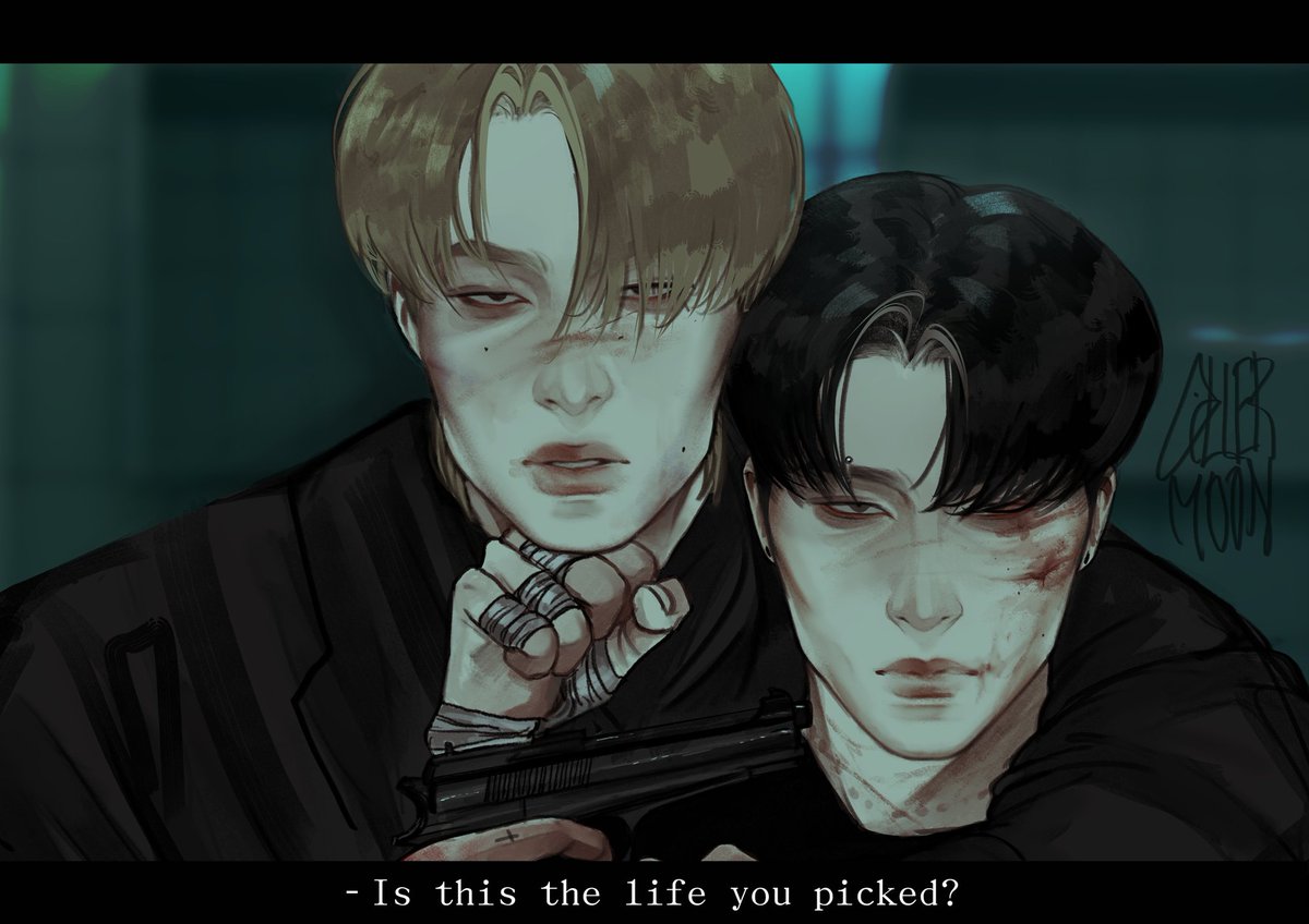 g1llermoon's tweet image. I was asked to draw Sxngi, but no one told me to draw gentle Sxngi.
Enemies from my AU 💞💕🌸🎀
#ATEEZfanart