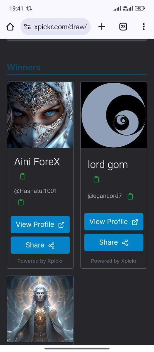 MAHDEE (@mahdi_kabiru) on Twitter photo Winners 🏆🏆🏆
By <a href="/xpickr/">Xpicker2</a> -
<a href="/Hasnatul1001/">Aini ForeX</a>
<a href="/eganLord7/">lord gom</a>
<a href="/Ayubawiser/">Ayuba wiser</a>
xpickr.com/draw/174837120… #xpickr
Kindly open a ticket on Discord to claim your account Winners 🏆🏆🏆
By <a href="/xpickr/">Xpicker2</a> -
<a href="/Hasnatul1001/">Aini ForeX</a>
<a href="/eganLord7/">lord gom</a>
<a href="/Ayubawiser/">Ayuba wiser</a>
xpickr.com/draw/174837120… #xpickr
Kindly open a ticket on Discord to claim your account