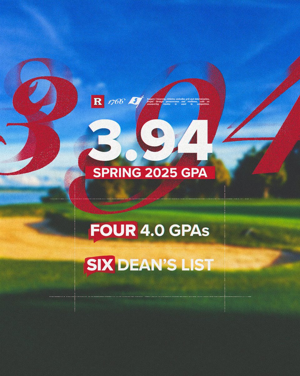 Another great semester in the books 📚

Finished the spring with our highest team GPA since 2020!

#RSmart <a href="/RUAcademics/">RU Academics</a>