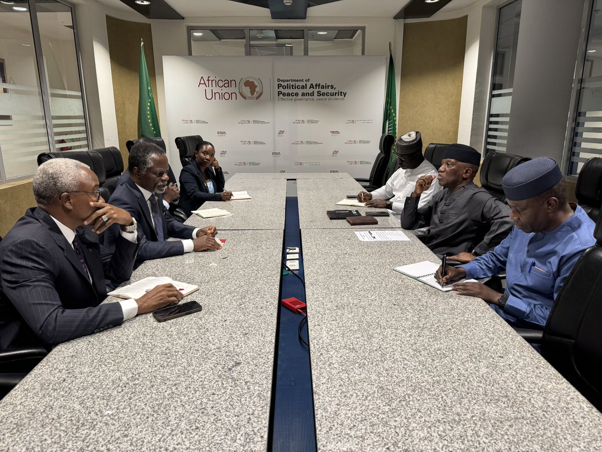 Amb. Bankole Adeoye (@bankole_adeoye) on Twitter photo Honoured to welcome SRSG <a href="/parfait_onanga/">Parfait Onanga-Anyanga</a> of <a href="/UNOAU_/">UN Office to the African Union - UNOAU</a>. We discussed strengthening the UN-AU partnership and our joint efforts toward lasting peace and security across Africa. Honoured to welcome SRSG <a href="/parfait_onanga/">Parfait Onanga-Anyanga</a> of <a href="/UNOAU_/">UN Office to the African Union - UNOAU</a>. We discussed strengthening the UN-AU partnership and our joint efforts toward lasting peace and security across Africa.