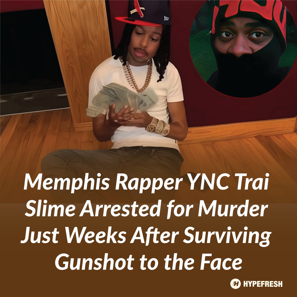 HypefreshC's tweet image. Memphis rapper YNC Trai Slime arrested for murder shortly after surviving a gunshot to the face. Legal troubles escalate amid violent street ties. 

#HipHopNews #MemphisRap #YNC #CrimeNews #RapperArrested

🔗 Click for the full info- hypefresh.com/memphis-rapper…