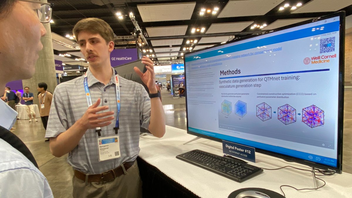 👏 Congrats to Ben Weppner, who presented "Synthetic Data Generation for QTMnet Training: Vasculature Generation Step" at <a href="/ISMRM/">ISMRM</a> 2025 in Honolulu! #ISMRM2025