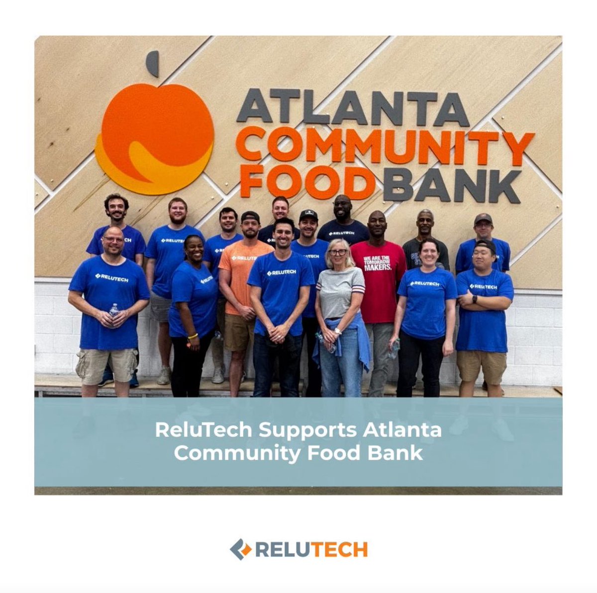 ReluTech's tweet image. We’re so proud to give back to our community! 🧡 This week, our ReluTech team had the honor of volunteering at the Atlanta Community Food Bank (@ACFB) to help fight hunger in our city. Let’s keep the impact going—together, we can make a difference! #ReluTechCares. #LocalImpact