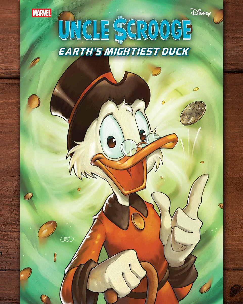 New cover for Marvel’s “Uncle Scrooge: Earth’s Mightiest Duck 1”! Coming this August at your LCS! I believe this is a 1:25 variant, so might be a bit harder to find. #scrooge