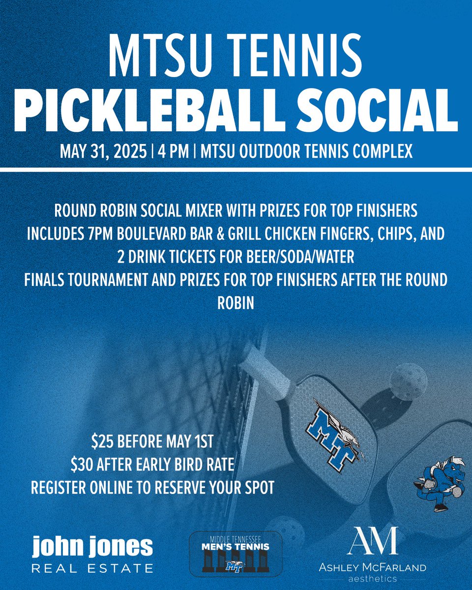 It’s not too late to sign up for our Pickleball Social this Saturday at our Outdoors Tennis Complex!

#BLUEnited | #WEUNITE16
