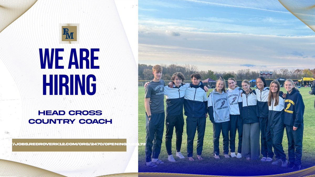 Penn Manor Athletics (@pmcometssports) on Twitter photo Penn Manor is currently looking for a head cross country coach for the fall 2025 season. Interested applicants can apply at: jobs.redroverk12.com/org/2470/openi…. <a href="/CentralPARunner/">CentralPARunner</a> Penn Manor is currently looking for a head cross country coach for the fall 2025 season. Interested applicants can apply at: jobs.redroverk12.com/org/2470/openi…. <a href="/CentralPARunner/">CentralPARunner</a>