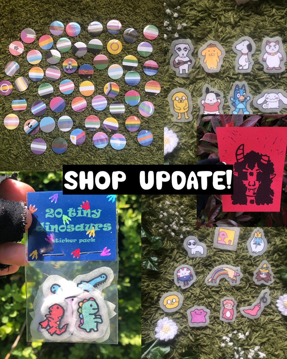 All the new products are up on the shop now! Go check them out, link in pinned tweet :D