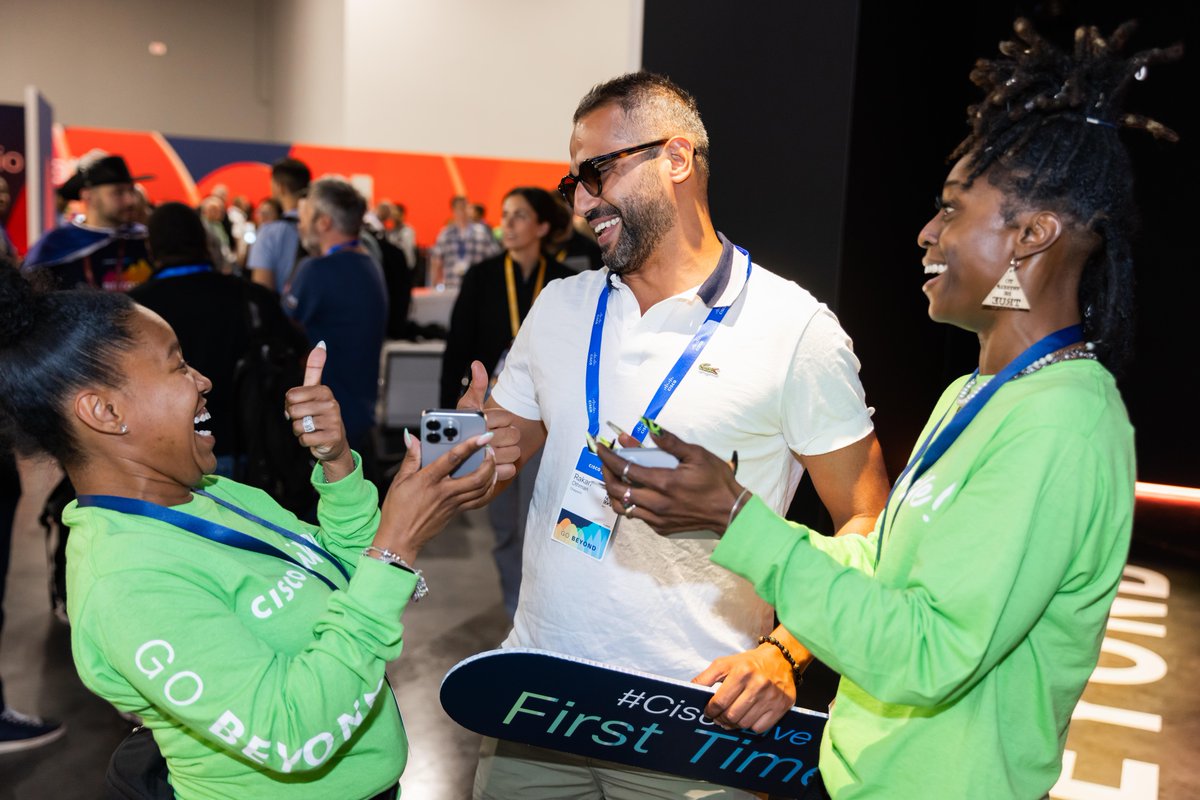CiscoLive's tweet image. First time at #CiscoLive? We’ve got your back!
Start with the Cisco Live Orientation on June 8, meet some NetVets, and grab the Cisco Events App when it comes out. Trust us, it’s a lifesaver 🛟
Learn how you can make your first conference unforgettable! cs.co/6013NF9zZ