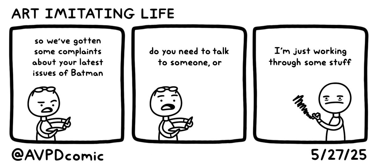 AVPDcomic's tweet photo. life imitating art #AVPD #comic #webcomic #drawing #doodle #cartoon #art #Batman #BruceWayne #TheDarkKnight #DCComics #DC #funny #dumb #haha #lol https://t.co/PvB4JYPUm6