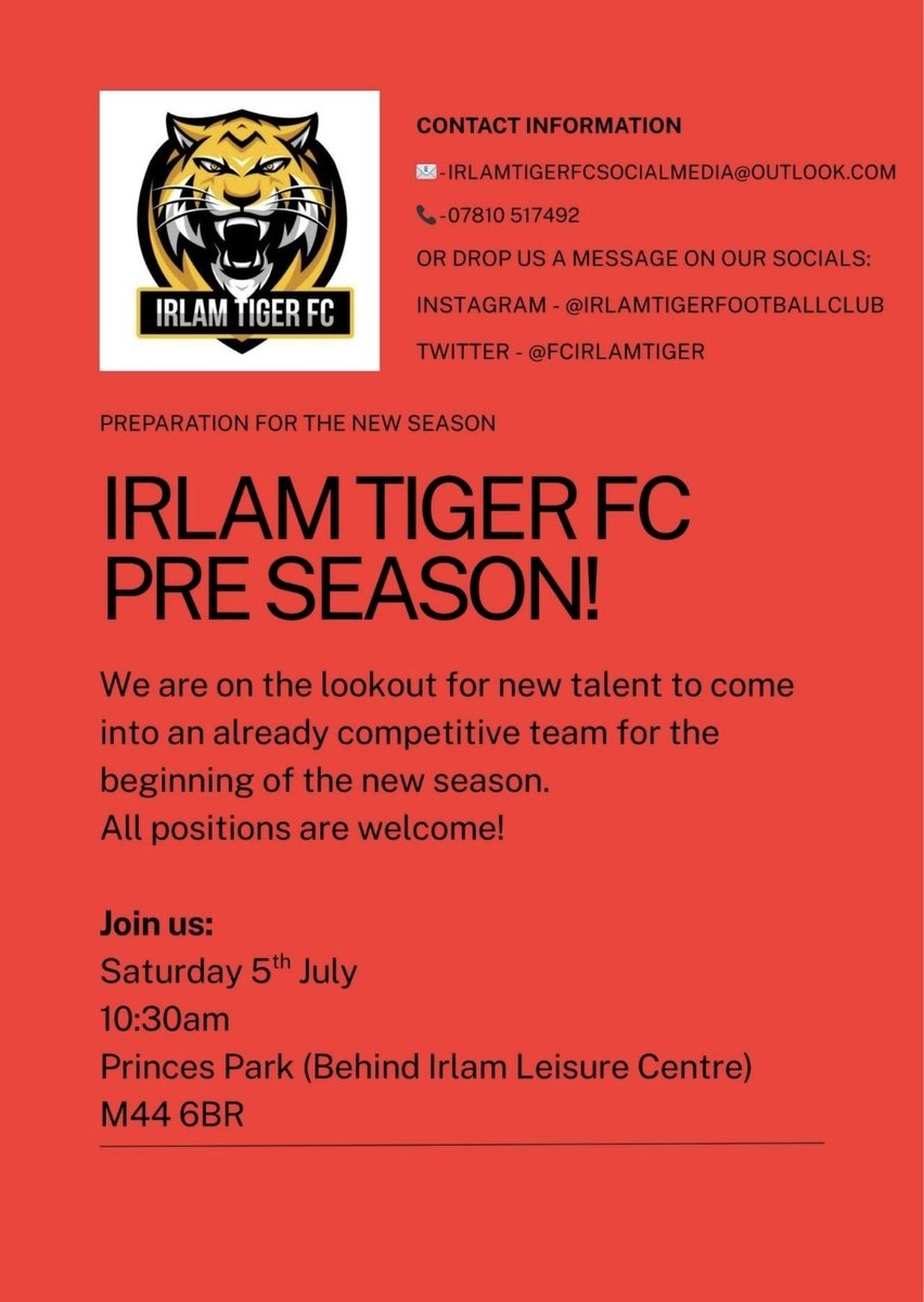 IRLAM TIGER FC.. tweet media