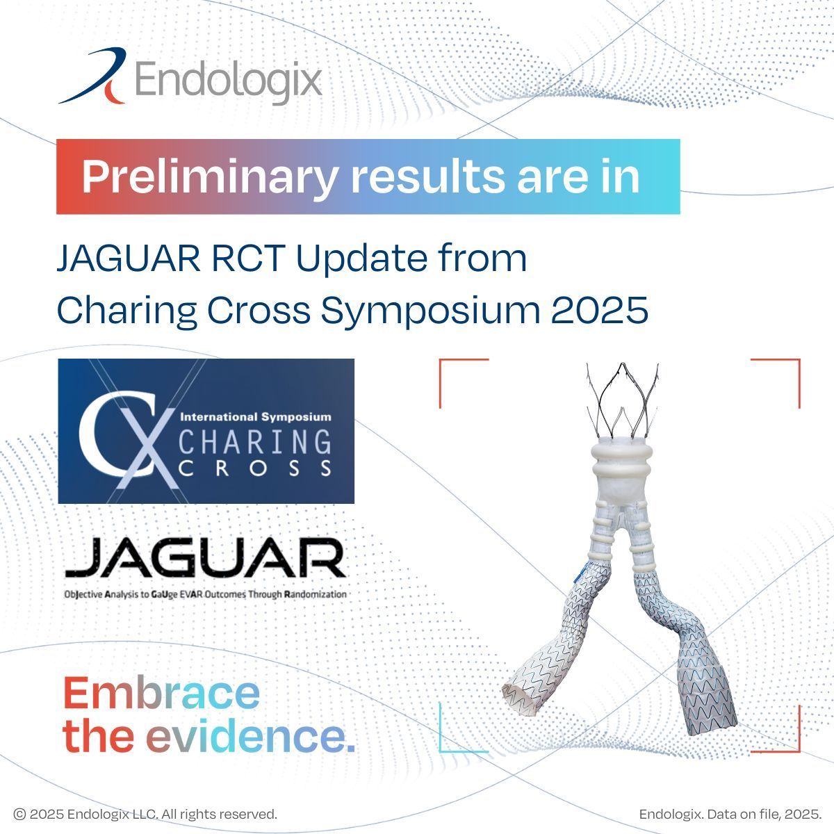 In case you missed the update from the Charing Cross Symposium, preliminary results of the JAGUAR RCT include 100% freedom from neck dilation at 18 months for ALTO (n=34) compared to 88% for the comparator arm (n=17). Enrollment is set to be complete by 1Q2026, and results will