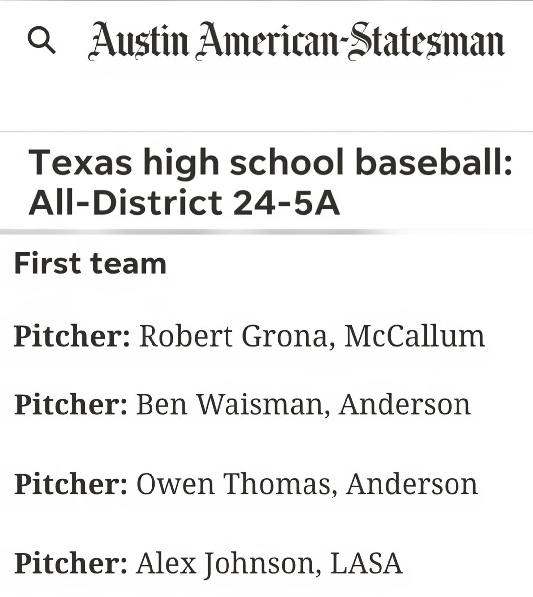 Congrats to my fellow LASA all district players; Calvin, Jonah, Vince, Ryan, Rory, Connor, Luke, Masaki, Henry, and Evren!! <a href="/canes_recruits/">Canes SW Recruiting</a> 
statesman.com/story/sports/h…