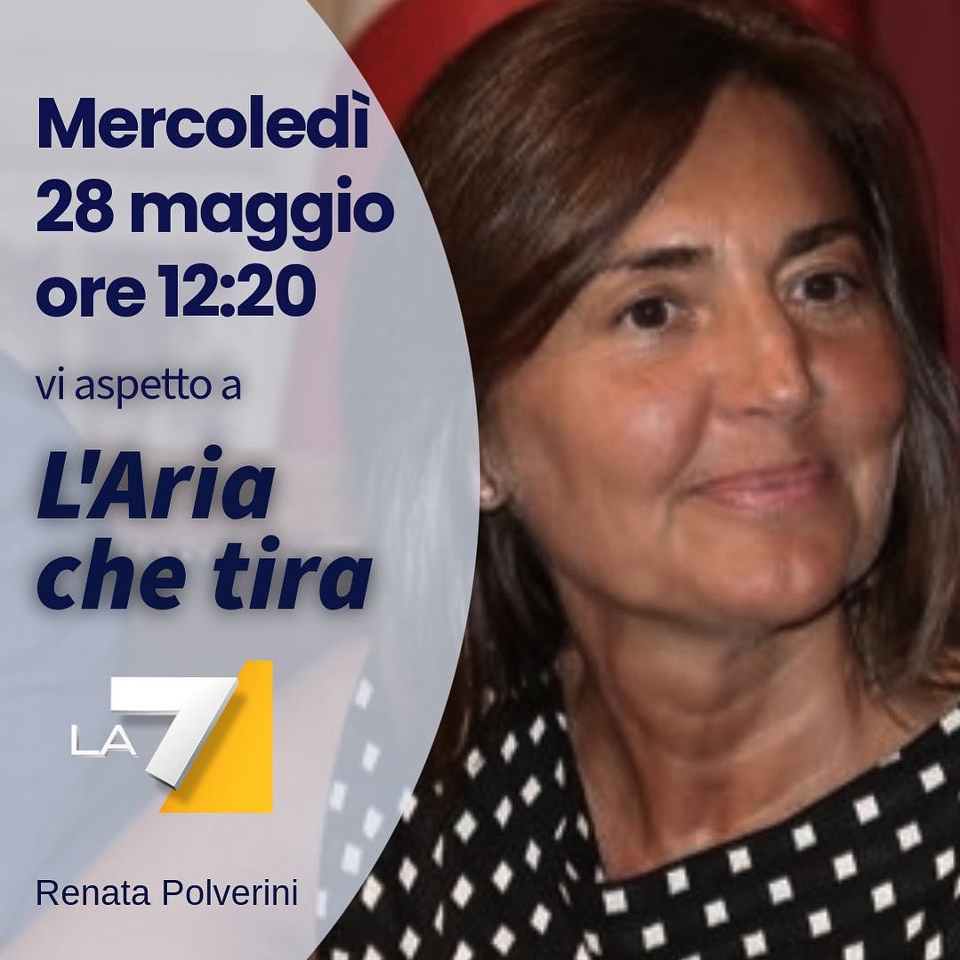 Renata Polverini (@renatapolverini) on Twitter photo 28 Maggio ore 12,20 a <a href="/Ariachetira/">L'aria che tira</a> su <a href="/La7tv/">La7</a> 28 Maggio ore 12,20 a <a href="/Ariachetira/">L'aria che tira</a> su <a href="/La7tv/">La7</a>