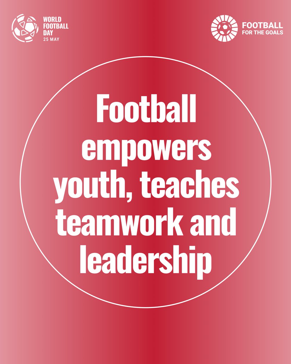 UNYouth (@un4youth) on Twitter photo 🌍⚽️ #WorldFootballDay reminds us football is more than a game. Let's make football accessible to all regardless of race, gender, ability, sexual orientation.
#FootballfortheGoals, an incredible <a href="/UN/">United Nations</a> initiative, focuses on raising the stakes of the game.
#ActNow 🌍⚽️ #WorldFootballDay reminds us football is more than a game. Let's make football accessible to all regardless of race, gender, ability, sexual orientation.
#FootballfortheGoals, an incredible <a href="/UN/">United Nations</a> initiative, focuses on raising the stakes of the game.
#ActNow