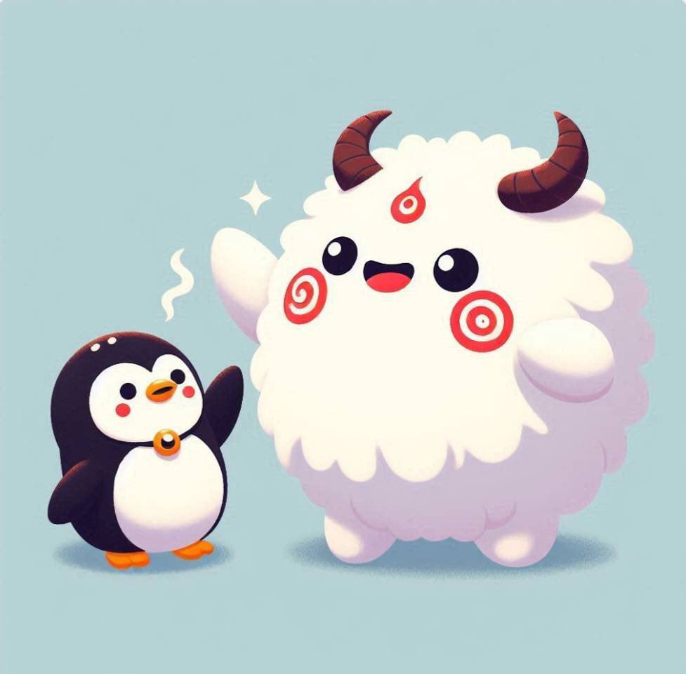 My abstract squad challenge has Lil Pudgy Penguins and @Dokis together. Abstract community 💜