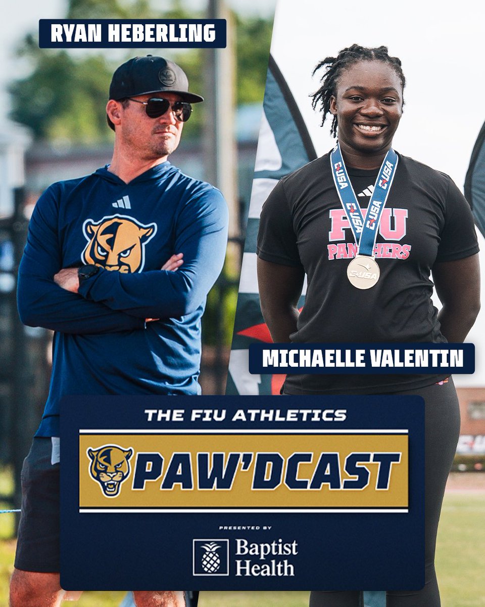 FIU Athletics (@fiuathletics) on Twitter photo Coach Ryan Heberling and Michaelle Valentin of <a href="/FIUTrackXC/">FIU Track & Field</a> joined the ๐ฃ๐๐ชโ๐๐๐๐ฆ๐ง on the eve of NCAA Regionals ๐ฃ๏ธ
๐ง fiusports.com/pawdcast Coach Ryan Heberling and Michaelle Valentin of <a href="/FIUTrackXC/">FIU Track & Field</a> joined the ๐ฃ๐๐ชโ๐๐๐๐ฆ๐ง on the eve of NCAA Regionals ๐ฃ๏ธ
๐ง fiusports.com/pawdcast