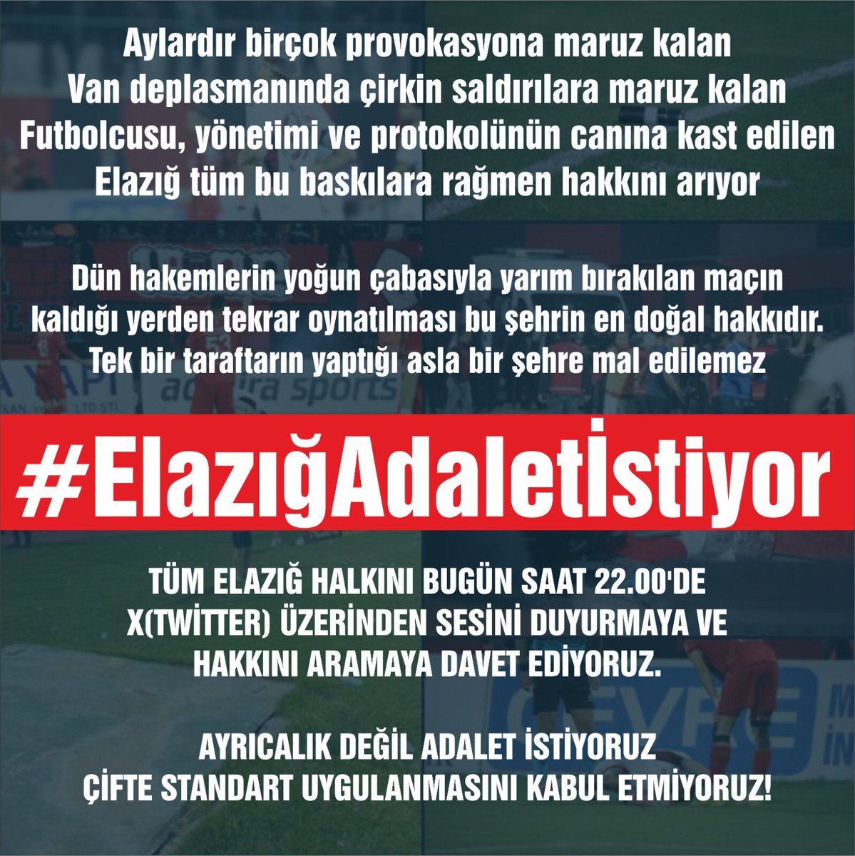 PinarCetin23's tweet photo. #ElazığAdaletİstiyor 
@TFF_Org https://t.co/Hy47keZfm9