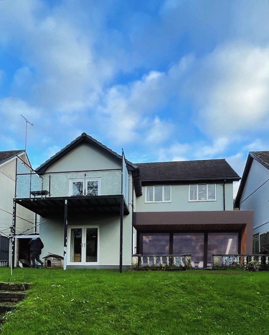 On-site: A project close to finishing. 

The design was an exercise in plan versus section. A high level roof light placed for views but also to allow sunlight to penetrate deep into the plan.