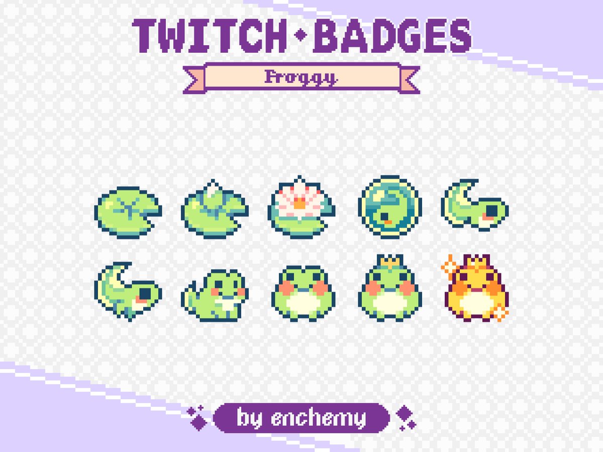 enchemy's tweet photo. @_VGen_ Hi! I'm Enchemy and I create cute small pixel art ✨, mostly Twitch badges. I would love to join vgen as a creator 🤗

✦ Portfolio: https://t.co/eiU3h1hB89
✦ Past commissioned work: https://t.co/Vkb3PVYBJA
✦ VGen: https://t.co/SqtGWAVvvH https://t.co/nbzKDhiPOC